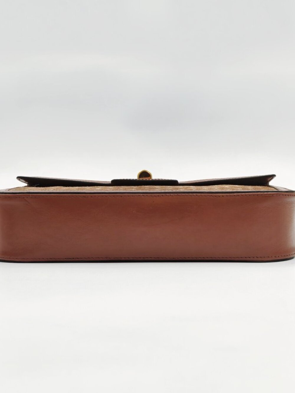 Vintage Salvatore Ferragamo Monogram Suede Leather Top Handle Crossbody Bag Brow - Picture 6 of 15